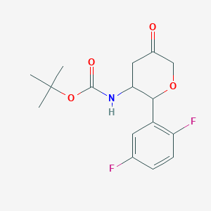 (5S,6R)-5-(Boc-amino)-6-(2,5-difluorophenyl)tetrahydropyran-3-one