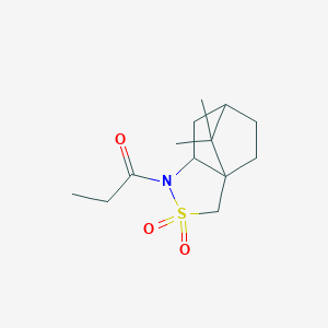 1-(10,10-Dimethyl-3,3-dioxo-3lambda6-thia-4-azatricyclo[5.2.1.01,5]decan-4-yl)propan-1-one