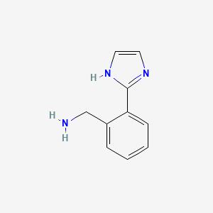 molecular formula C10H11N3 B1338463 (2-(1H-咪唑-2-基)苯基)甲胺 CAS No. 449758-16-1