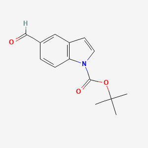 molecular formula C14H15NO3 B1338469 tert-Butyl 5-formyl-1H-indole-1-carboxylate CAS No. 279256-09-6