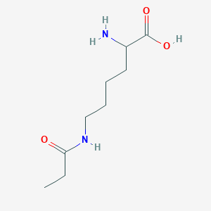 molecular formula C9H18N2O3 B13384726 2-Amino-6-(propanoylamino)hexanoic acid 