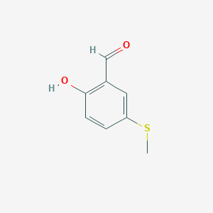 molecular formula C8H8O2S B1338496 2-羟基-5-(甲硫基)苯甲醛 CAS No. 67868-84-2