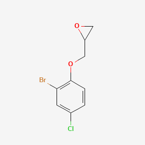 molecular formula C9H8BrClO2 B1338500 2-(2-溴-4-氯苯氧基甲基)环氧乙烷 CAS No. 68224-01-1