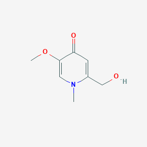 molecular formula C8H11NO3 B1338527 2-(Hydroxymethyl)-5-methoxy-1-methylpyridin-4(1H)-one CAS No. 62885-45-4