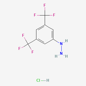 molecular formula C8H7ClF6N2 B1338542 3,5-双(三氟甲基)苯基肼盐酸盐 CAS No. 502496-23-3