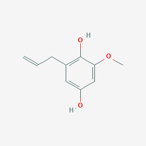 molecular formula C10H12O3 B13385468 2-Methoxy-6-(prop-2-en-1-yl)benzene-1,4-diol CAS No. 31788-39-3