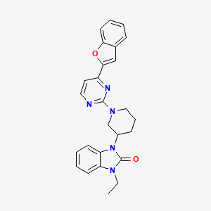 1-(1-(4-(benzofuran-2-yl)pyrimidin-2-yl)piperidin-3-yl)-3-ethyl-1H-benzo[d]imidazol-2(3H)-one