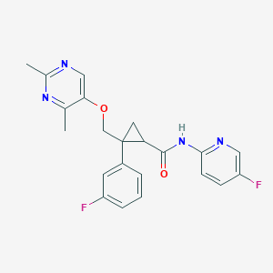 2-[(2,4-dimethylpyrimidin-5-yl)oxymethyl]-2-(3-fluorophenyl)-N-(5-fluoropyridin-2-yl)cyclopropane-1-carboxamide