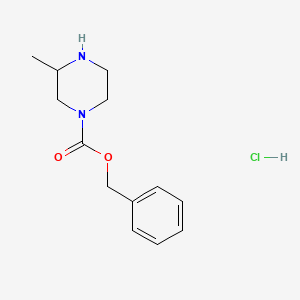 molecular formula C13H19ClN2O2 B13385540 benzyl (3R)-3-methylpiperazine-1-carboxylate hydrochloride 