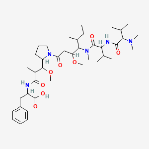 2-[[3-[1-[4-[[2-[[2-(Dimethylamino)-3-methylbutanoyl]amino]-3-methylbutanoyl]-methylamino]-3-methoxy-5-methylheptanoyl]pyrrolidin-2-yl]-3-methoxy-2-methylpropanoyl]amino]-3-phenylpropanoic acid