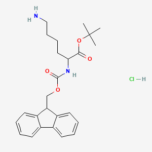 molecular formula C25H33ClN2O4 B13385563 (S)-N1-Fmoc-1-Boc-pentane-1,5-diamine Hydrochloride 