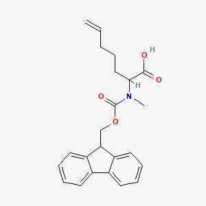 molecular formula C23H25NO4 B13385565 N-Fmoc-(S)-2-(methylamino)hept-6-enoic acid 