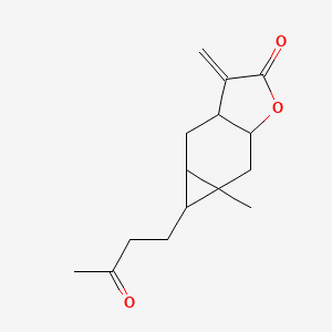 molecular formula C15H20O3 B13385631 5a-Methyl-3-methylidene-5-(3-oxobutyl)-3a,4,4a,5,6,6a-hexahydrocyclopropa[f][1]benzofuran-2-one 