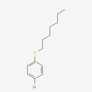 molecular formula C13H19BrS B1338564 苯，1-溴-4-(庚硫基)- CAS No. 76542-22-8