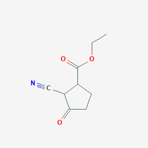 molecular formula C9H11NO3 B1338567 2-氰基-3-氧代环戊烷甲酸乙酯 CAS No. 72184-85-1