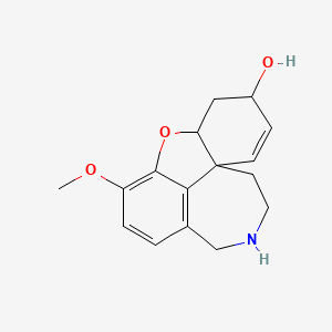 molecular formula C16H19NO3 B13385678 9-Methoxy-11-oxa-4-azatetracyclo[8.6.1.01,12.06,17]heptadeca-6(17),7,9,15-tetraen-14-ol 