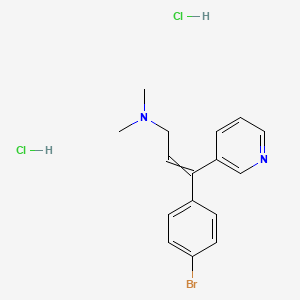 molecular formula C16H19BrCl2N2 B13385702 (Z)-3-(4-bromophenyl)-N,N-dimethyl-3-pyridin-3-ylprop-2-en-1-amine;dihydrochloride 