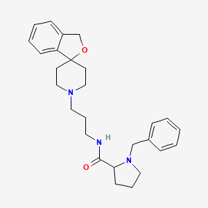 molecular formula C27H35N3O2 B13385727 (2R)-1-(Phenylmethyl)-N-[3-(spiro[isobenzofuran-1(3H),4'-piperidin]-1-yl)propyl-2-pyrrolidinecarboxamide 