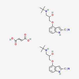 but-2-enedioic acid;4-[3-(tert-butylamino)-2-hydroxypropoxy]-1H-indole-2-carbonitrile