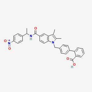 (S)-4'-((2,3-Dimethyl-5-((1-(4-nitrophenyl)ethyl)carbamoyl)-1H-indol-1-yl)methyl)biphenyl-2-carboxylic acid