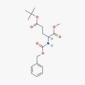 molecular formula C18H25NO6 B13385824 5-tert-Butyl 1-Methyl 2-(Cbz-amino)pentanedioate 