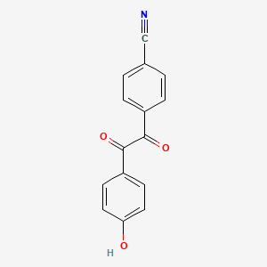 molecular formula C15H9NO3 B13385859 4-[(4-Hydroxyphenyl)(oxo)acetyl]benzonitrile CAS No. 115995-27-2