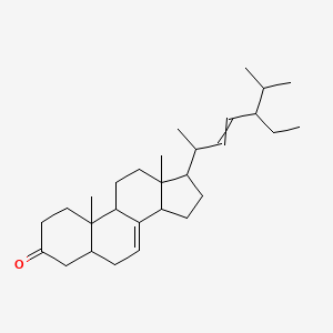 molecular formula C29H46O B13385861 17-(5-Ethyl-6-methylhept-3-en-2-yl)-10,13-dimethyl-1,2,4,5,6,9,11,12,14,15,16,17-dodecahydrocyclopenta[a]phenanthren-3-one 