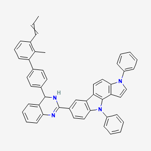 molecular formula C50H38N4 B13385872 7-[4-[4-(2-methyl-3-prop-1-enylphenyl)phenyl]-3,4-dihydroquinazolin-2-yl]-3,10-diphenylpyrrolo[3,2-a]carbazole 