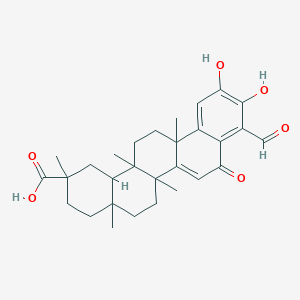 molecular formula C29H36O6 B13385887 9-Formyl-10,11-dihydroxy-2,4a,6a,6a,14a-pentamethyl-8-oxo-1,3,4,5,6,13,14,14b-octahydropicene-2-carboxylic acid 