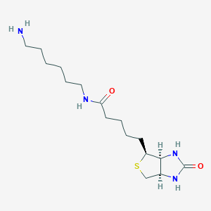 B133859 N-(6-Aminohexyl)-5-((3aS,4S,6aR)-2-oxohexahydro-1H-thieno[3,4-d]imidazol-4-yl)pentanamide CAS No. 65953-56-2