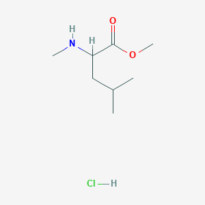 molecular formula C8H18ClNO2 B13385913 Methyl 4-methyl-2-(methylamino)pentanoate hydrochloride 