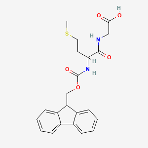 molecular formula C22H24N2O5S B13385931 2-[2-({[(9H-fluoren-9-yl)methoxy]carbonyl}amino)-4-(methylsulfanyl)butanamido]acetic acid 