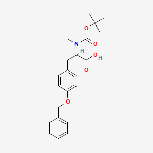 molecular formula C22H27NO5 B13385938 3-(4-Benzyloxyphenyl)-2-[tert-butoxycarbonyl(methyl)amino]propanoic acid 