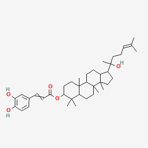 molecular formula C39H58O5 B13386001 [17-(2-hydroxy-6-methylhept-5-en-2-yl)-4,4,8,10,14-pentamethyl-2,3,5,6,7,9,11,12,13,15,16,17-dodecahydro-1H-cyclopenta[a]phenanthren-3-yl] 3-(3,4-dihydroxyphenyl)prop-2-enoate 