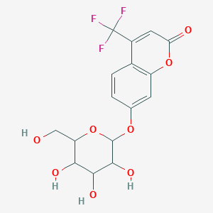 4-(Trifluoromethyl)-7-(((2S,3R,4S,5R,6R)-3,4,5-trihydroxy-6-(hydroxymethyl)tetrahydro-2H-pyran-2-yl)oxy)-2H-chromen-2-one