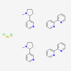 3-(1-Methylpyrrolidin-2-yl)pyridine;2-pyridin-2-ylpyridine;ruthenium(2+);dichloride