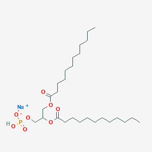 molecular formula C27H52NaO8P B13386040 sodium,[(2R)-2,3-di(dodecanoyloxy)propyl] hydrogen phosphate 