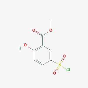 molecular formula C8H7ClO5S B1338609 Methyl 5-(chlorosulfonyl)-2-hydroxybenzoate CAS No. 60638-81-5