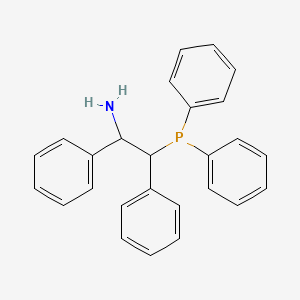 molecular formula C26H24NP B13386092 2-Diphenylphosphanyl-1,2-diphenylethanamine 