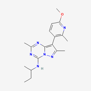 N-butan-2-yl-8-(6-methoxy-2-methylpyridin-3-yl)-2,7-dimethylpyrazolo[1,5-a][1,3,5]triazin-4-amine