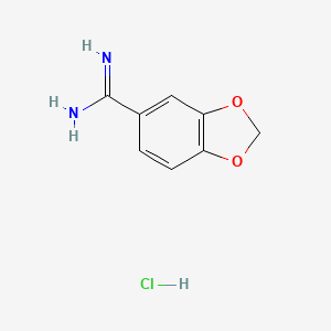 molecular formula C8H9ClN2O2 B1338667 Benzo[D][1,3]dioxole-5-carboximidamide hydrochloride CAS No. 80531-15-3