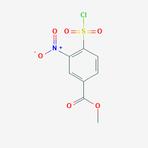 molecular formula C8H6ClNO6S B1338680 4-(氯磺酰基)-3-硝基苯甲酸甲酯 CAS No. 162010-78-8