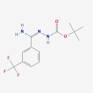 tert-butyl N-[(E)-[amino-[3-(trifluoromethyl)phenyl]methylidene]amino]carbamate