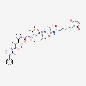 6-(2,5-dioxopyrrol-1-yl)-N-[1-[[1-[[1-[2-[3-[(1-hydroxy-1-phenylpropan-2-yl)amino]-1-methoxy-2-methyl-3-oxopropyl]pyrrolidin-1-yl]-3-methoxy-5-methyl-1-oxoheptan-4-yl]-methylamino]-3-methyl-1-oxobutan-2-yl]amino]-3-methyl-1-oxobutan-2-yl]-N-methylhexanamide