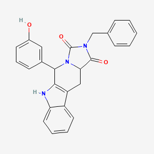 13-Benzyl-10-(3-hydroxyphenyl)-8,11,13-triazatetracyclo[7.7.0.02,7.011,15]hexadeca-1(9),2,4,6-tetraene-12,14-dione