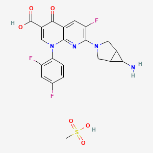 7-(6-amino-3-azabicyclo[3.1.0]hexan-3-yl)-1-(2,4-difluorophenyl)-6-fluoro-4-oxo-1,8-naphthyridine-3-carboxylic acid;methanesulfonic acid