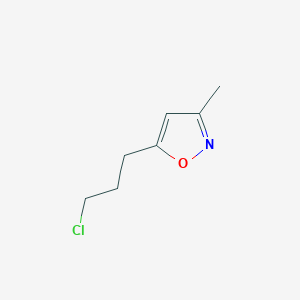 molecular formula C7H10ClNO B133869 5-(3-Chloropropyl)-3-methylisoxazole CAS No. 130800-76-9