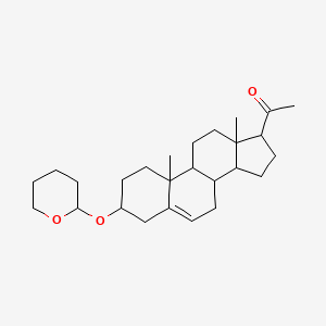 1-[10,13-dimethyl-3-(oxan-2-yloxy)-2,3,4,7,8,9,11,12,14,15,16,17-dodecahydro-1H-cyclopenta[a]phenanthren-17-yl]ethanone