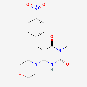 molecular formula C16H18N4O5 B13387131 6-Hydroxy-1-methyl-4-morpholin-4-YL-5-(4-nitrobenzyl)-1H-pyrimidin-2-one 