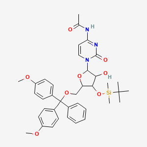 N-{1-[(2R,3R,4S,5R)-5-{[bis(4-methoxyphenyl)(phenyl)methoxy]methyl}-4-[(tert-butyldimethylsilyl)oxy]-3-hydroxyoxolan-2-yl]-2-oxo-1,2-dihydropyrimidin-4-yl}acetamide